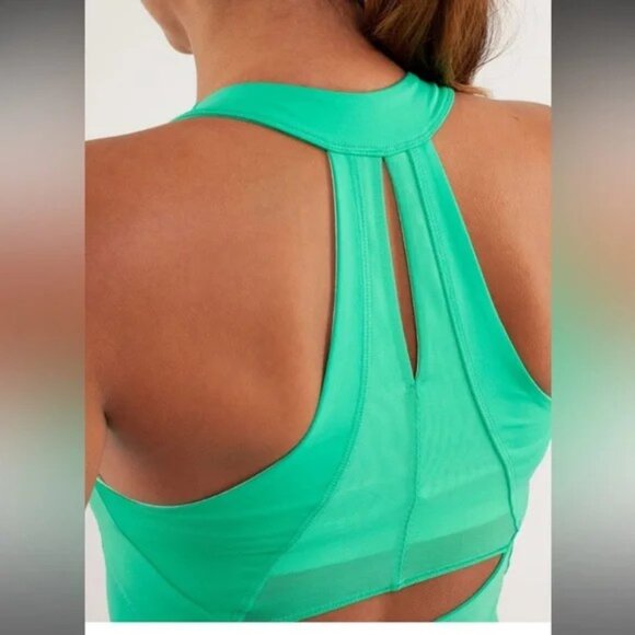 💚LULULEMON‎ RUN MAKE IT COUNT TANK-VERY GREEN/FRESH TEAL-SIZE 2💚 - Picture 3 of 10